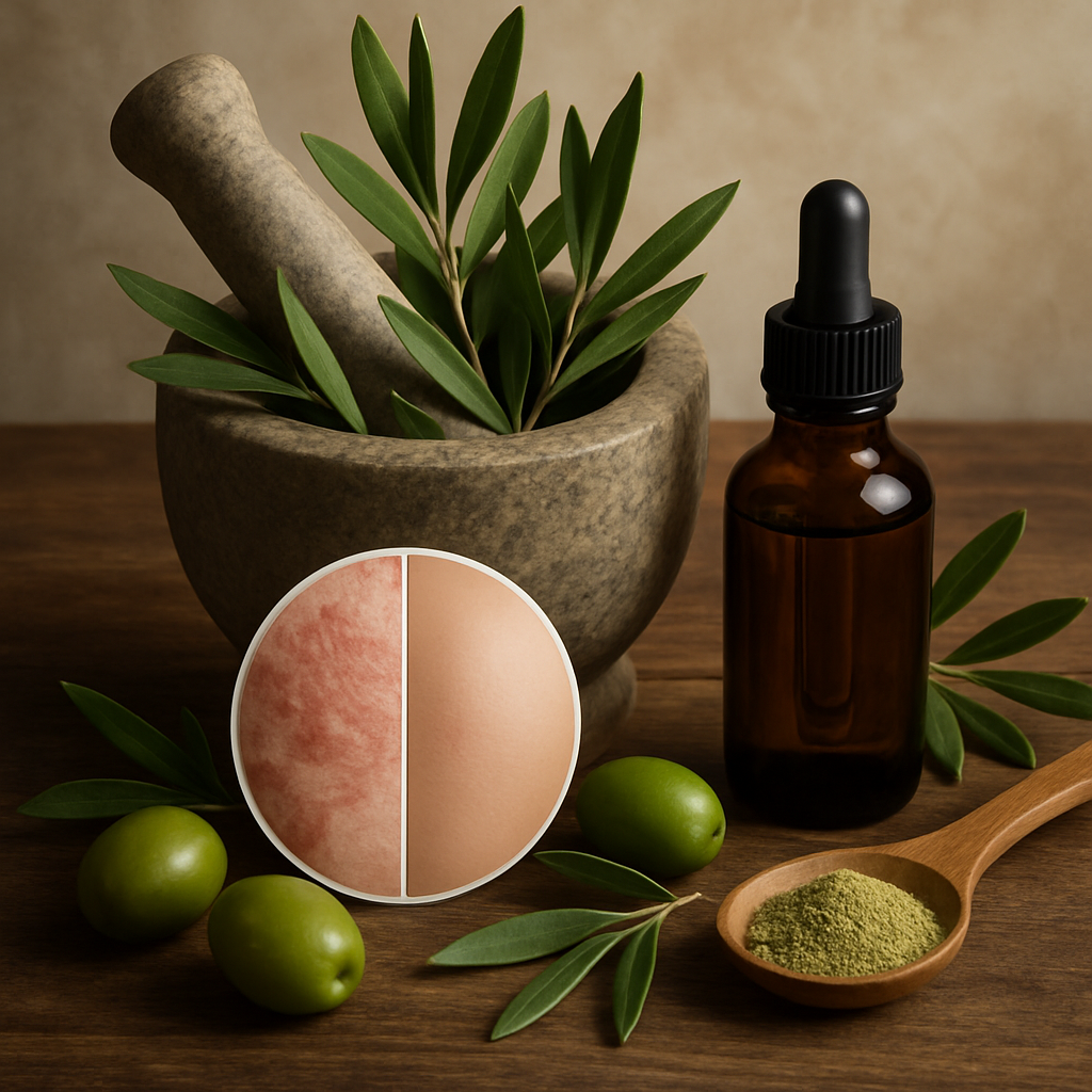 Olive Leaf Benefits For Skin: Before and After Effects, Eczema Support, and How to Use Extract