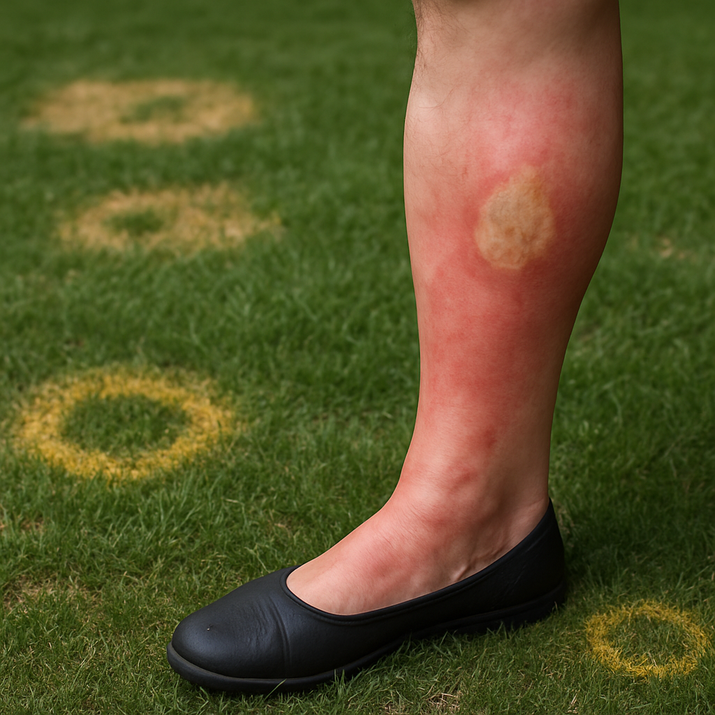 Pictures Of Cellulitis On Legs: Lawn Fungus Spots, Discolored Patches, and Yellow Rings in Turf