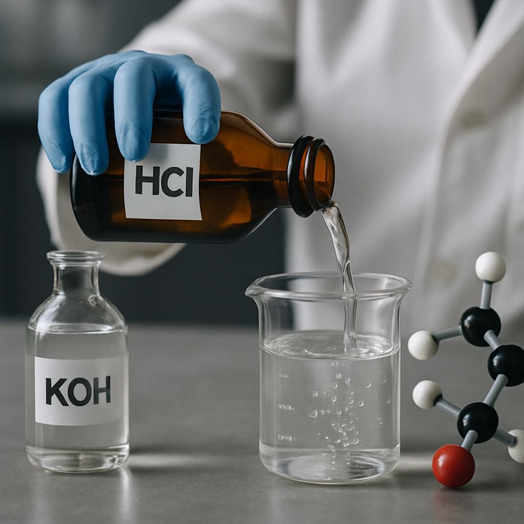 What Happens in the Reaction of Hydrochloric Acid and Potassium Hydroxide: Salts, SDS & Molecule Insight