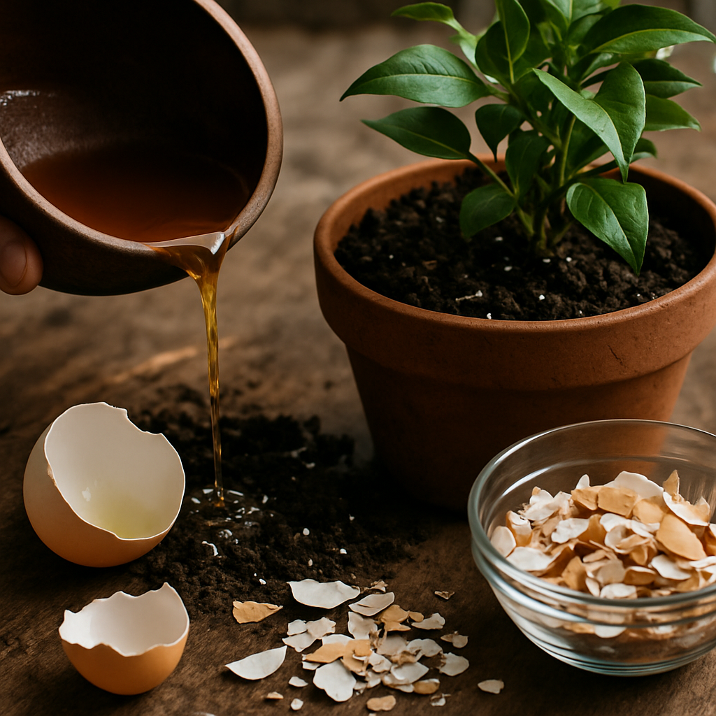 How to Use Eggshell Tea for Plants in Organic Houseplant Soil Fertilizer Systems