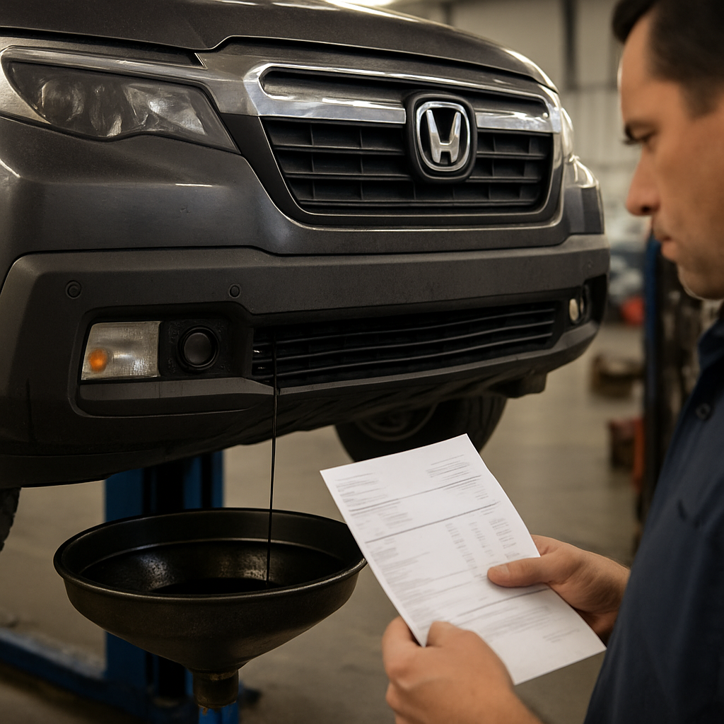 Honda Ridgeline Oil Change Extra Costs: How to Assess Dealer Add-Ons