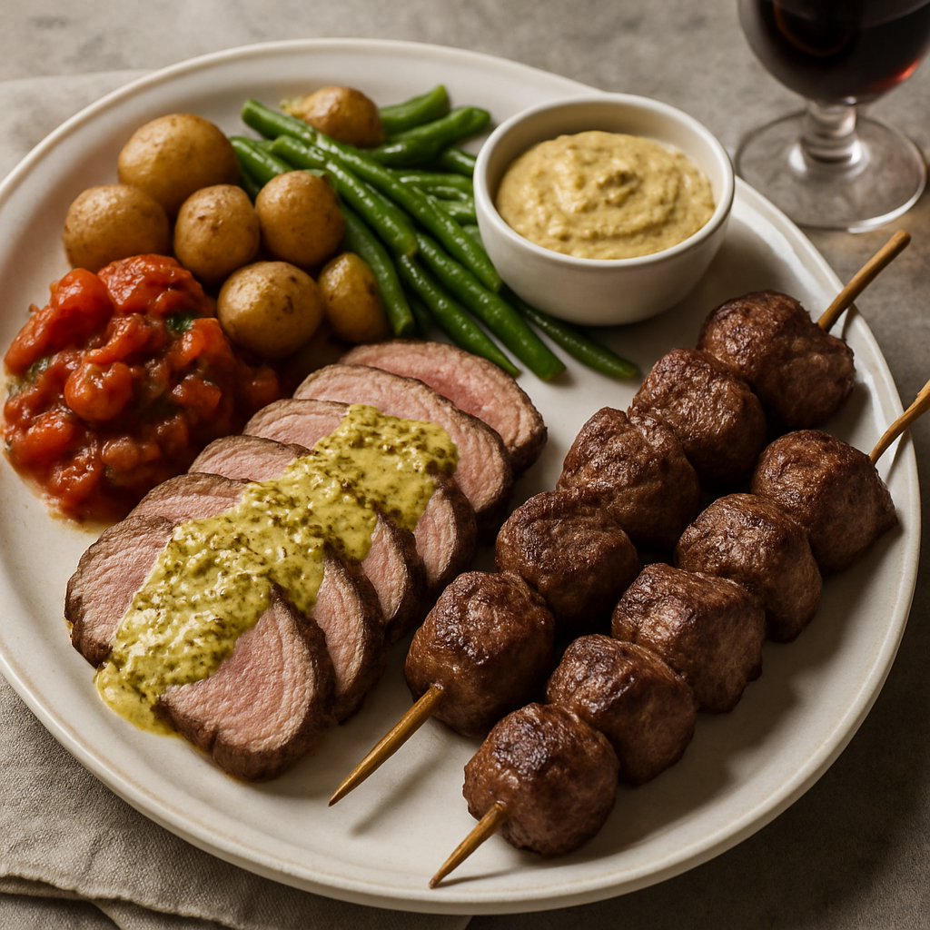 How to Make Lamb A La Moutarde for a Provençal Platter with Dijon and Brochette Flair