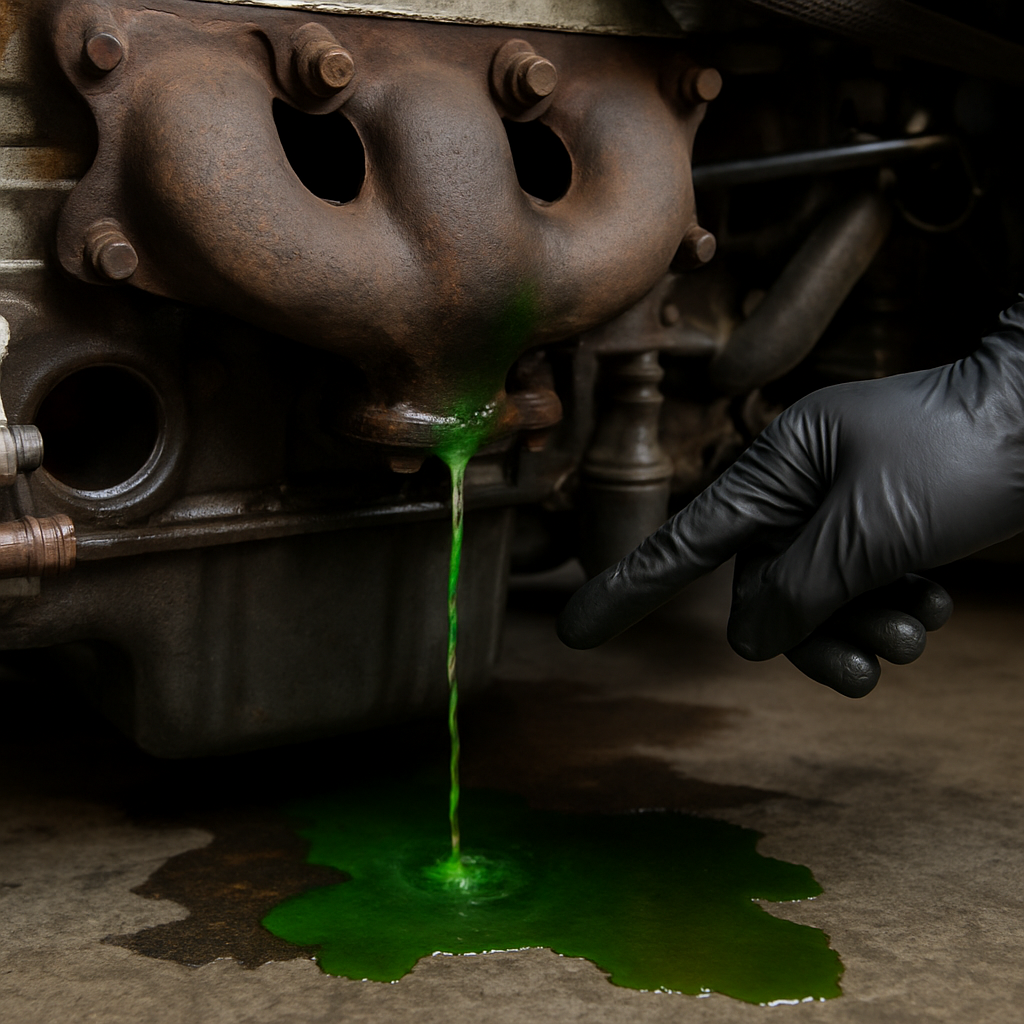 Coolant Leaking Below the Exhaust Manifold: Safety Steps and Diagnosis Limits