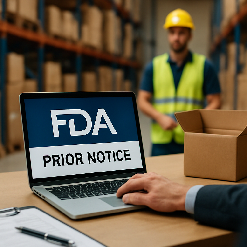 FDA Prior Notice Filing: Requirements, Timing, and How to File Online